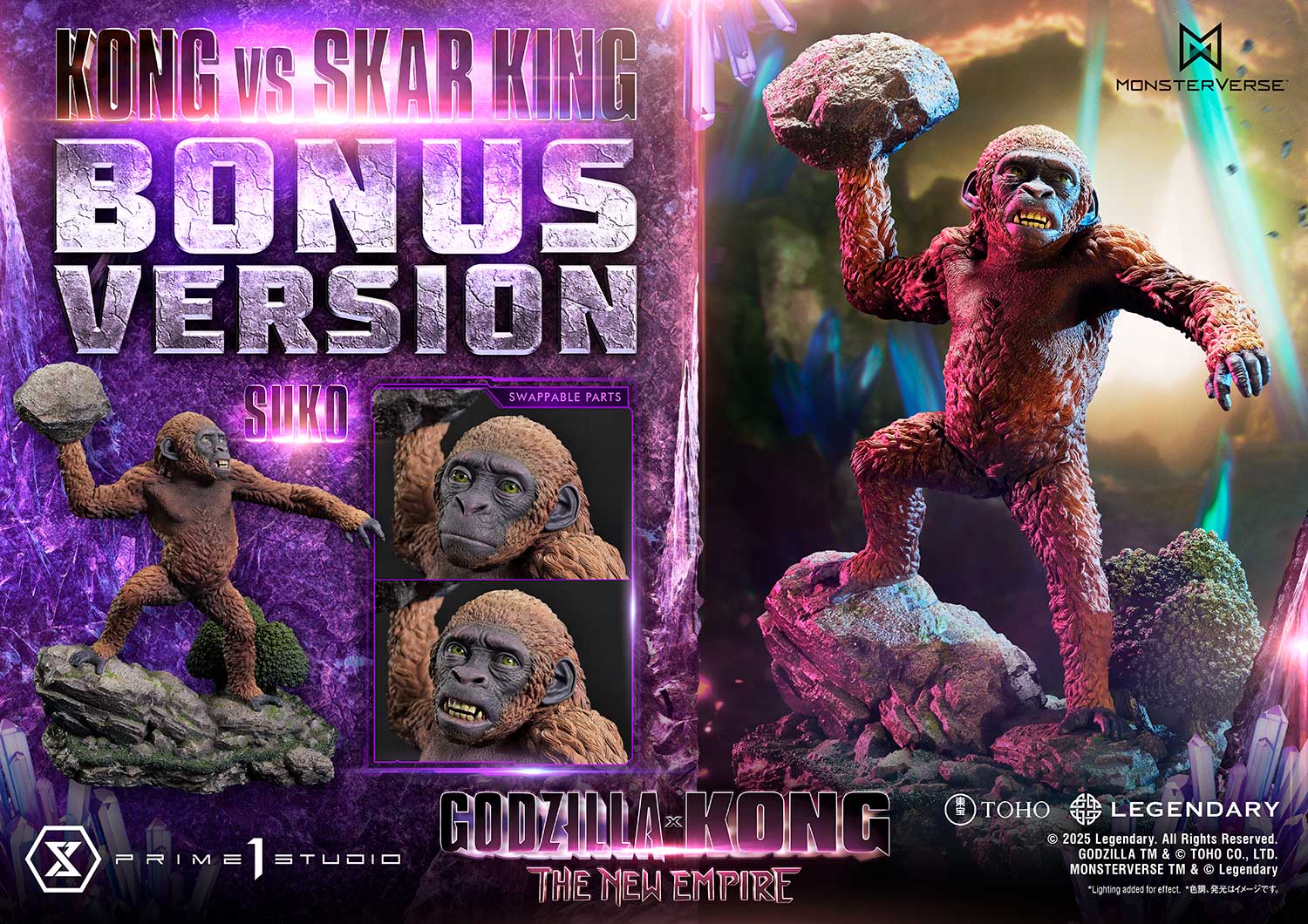 Ultimate Diorama Masterline Godzilla x Kong: The New Empire (Film) Kong vs Skar King