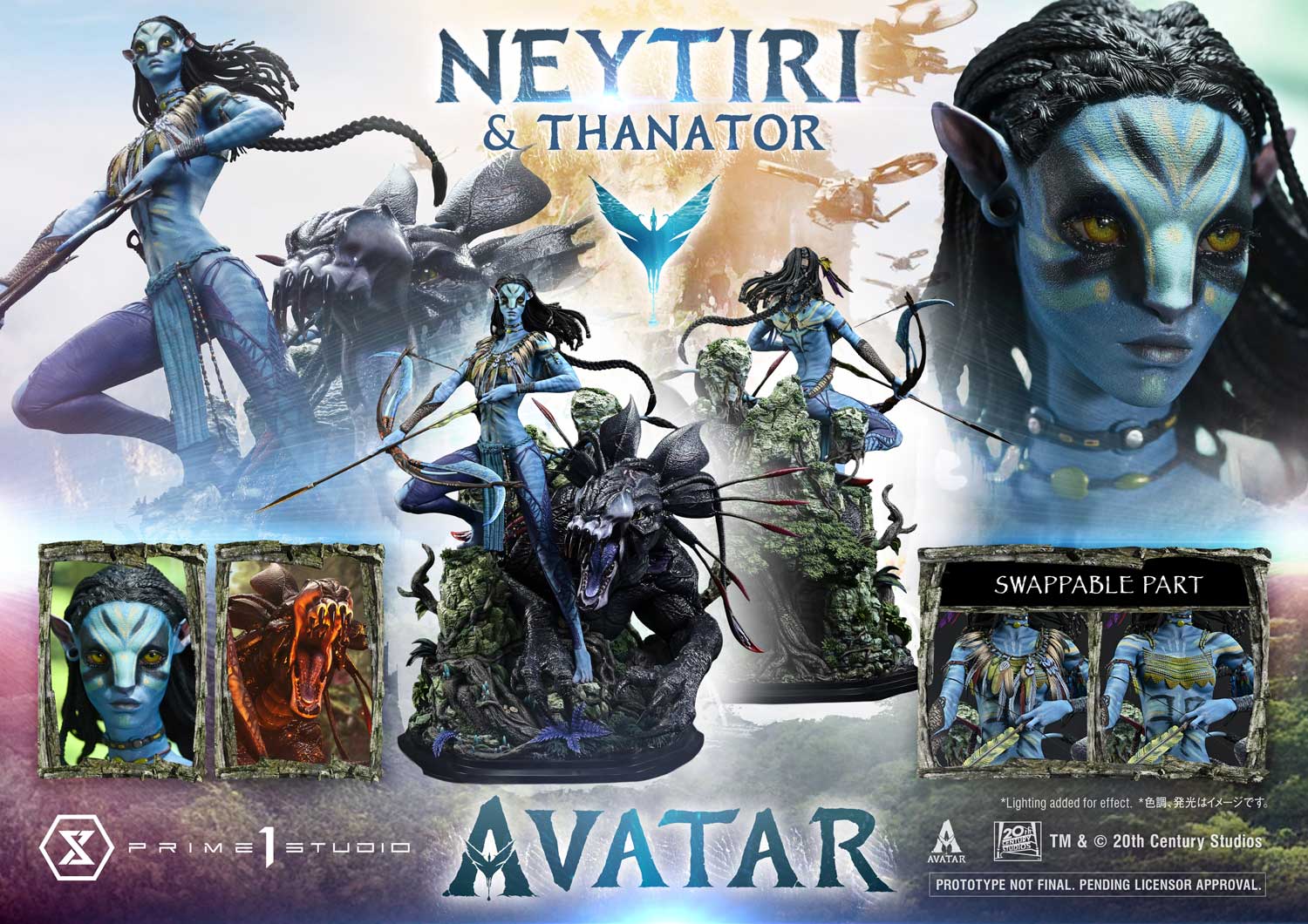 Real Elite Masterline Avatar (Film) Neytiri &amp; Thanator Avatar Legacy Collection