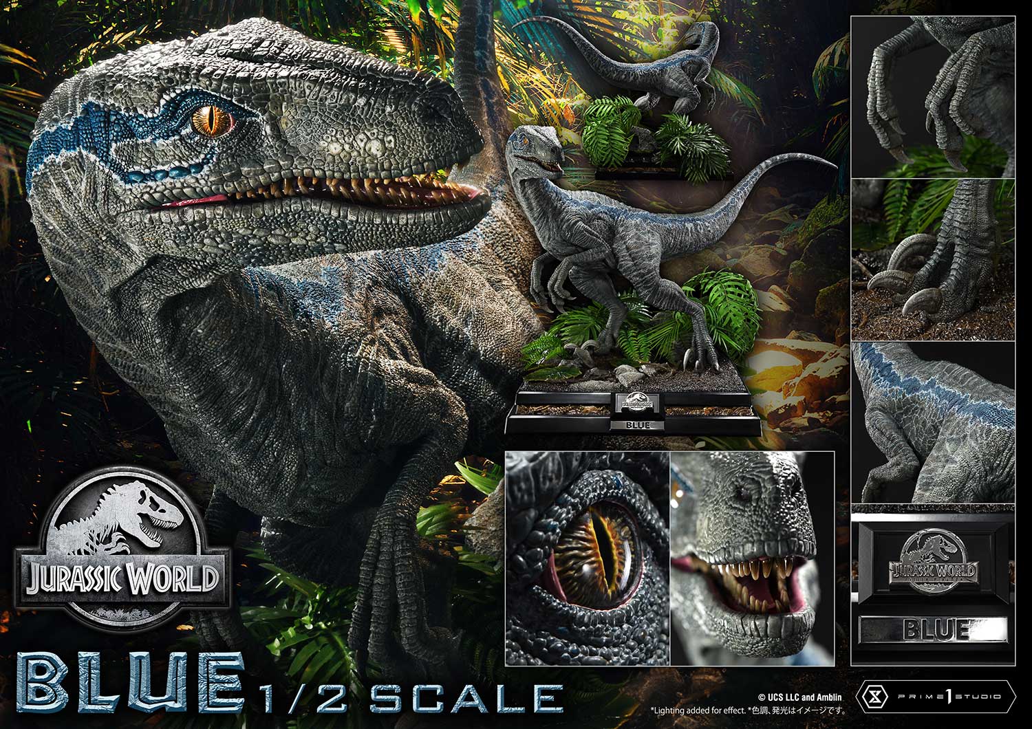 (PRE-ORDER) Legacy Museum Collection Jurassic World: Fallen Kingdom (Film) Blue 1/2 Scale Bonus Version