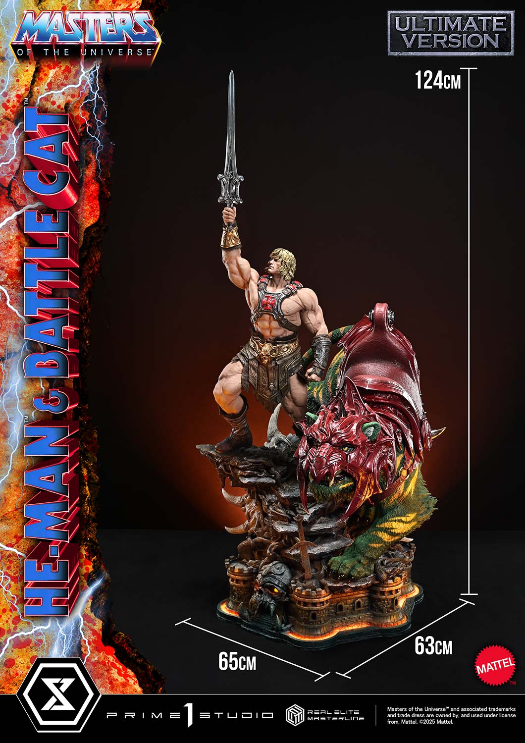 Real Elite Masterline Masters of the Universe He-Man &amp; Battle Cat Ultimate Bonus Version