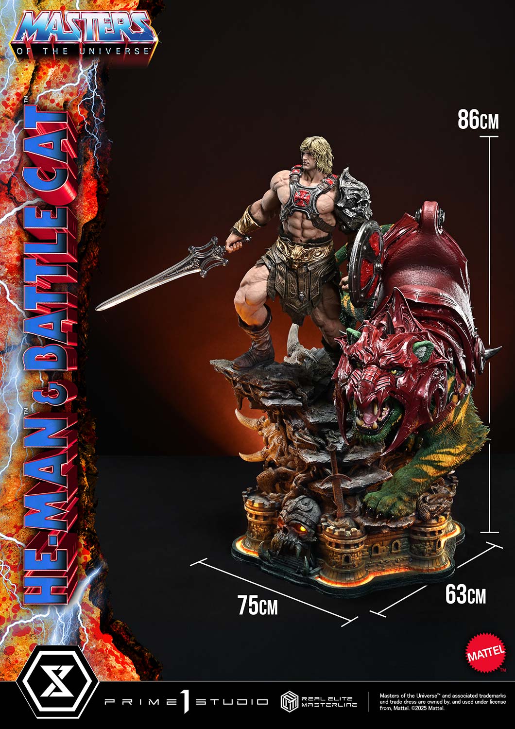 Real Elite Masterline Masters of the Universe He-Man &amp; Battle Cat Ultimate Bonus Version