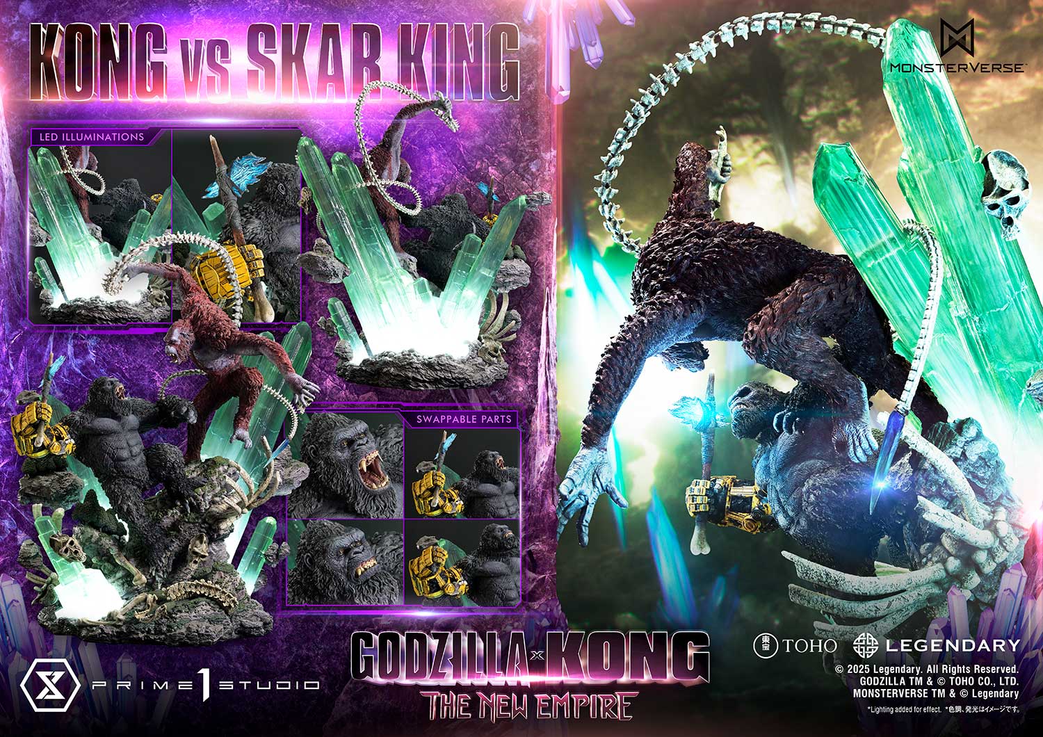 Ultimate Diorama Masterline Godzilla x Kong: The New Empire (Film) Kong vs Skar King Bonus Version