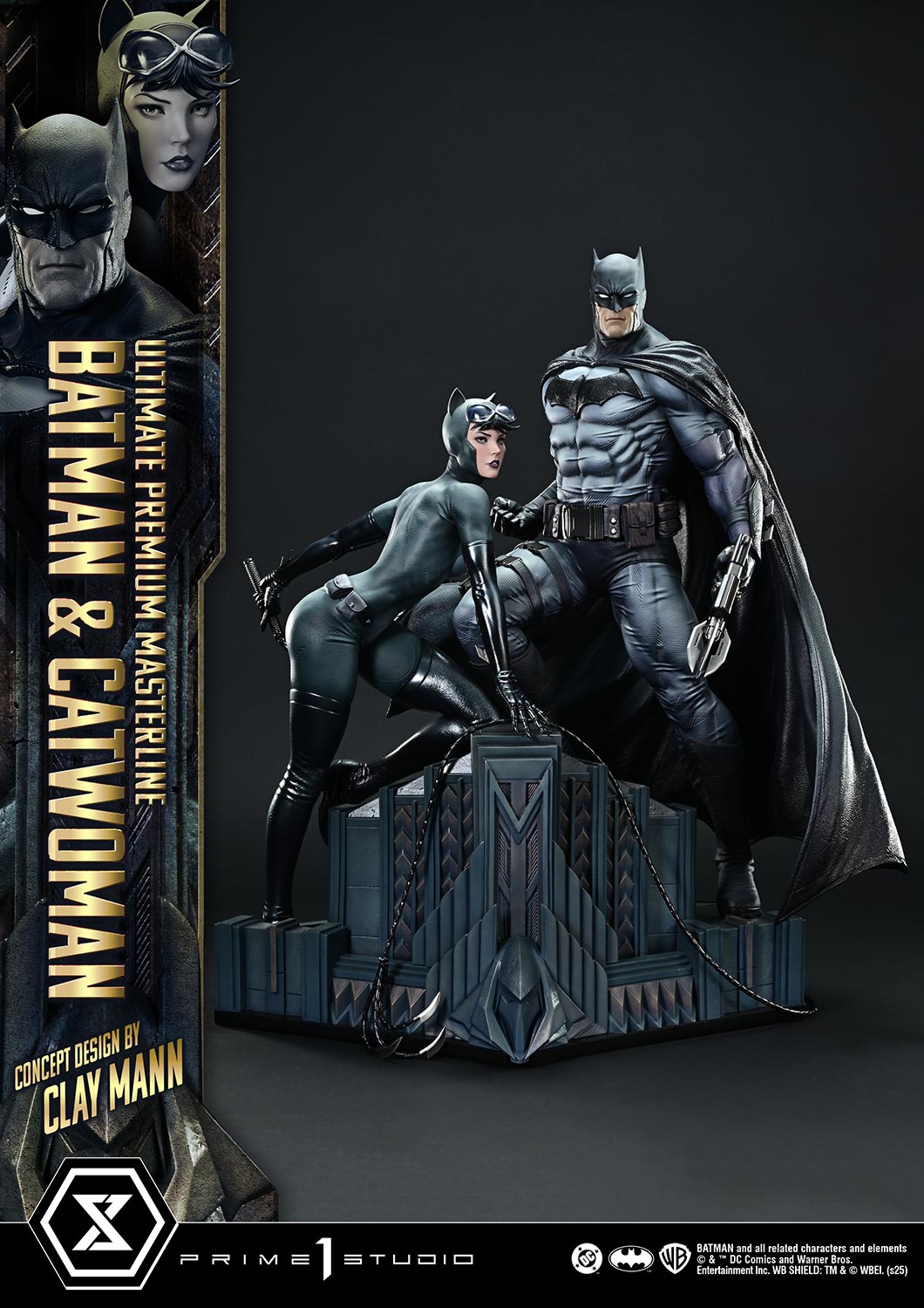Ultimate Premium Masterline Batman (Comics) Batman &amp; Catwoman (Concept Design by CLAY MANN) Bonus Version