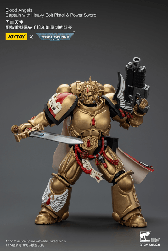JOYTOY Blood Angels Captain with Heavy Bolt Pistol & Power Sword