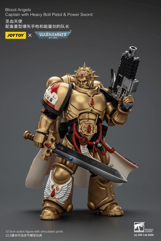 JOYTOY Blood Angels Captain with Heavy Bolt Pistol & Power Sword