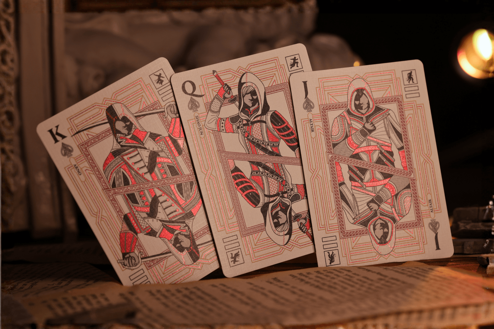 Assassin's Creed Legacy Ver. II Playing Cards - Garnet Hidden Blade Edition