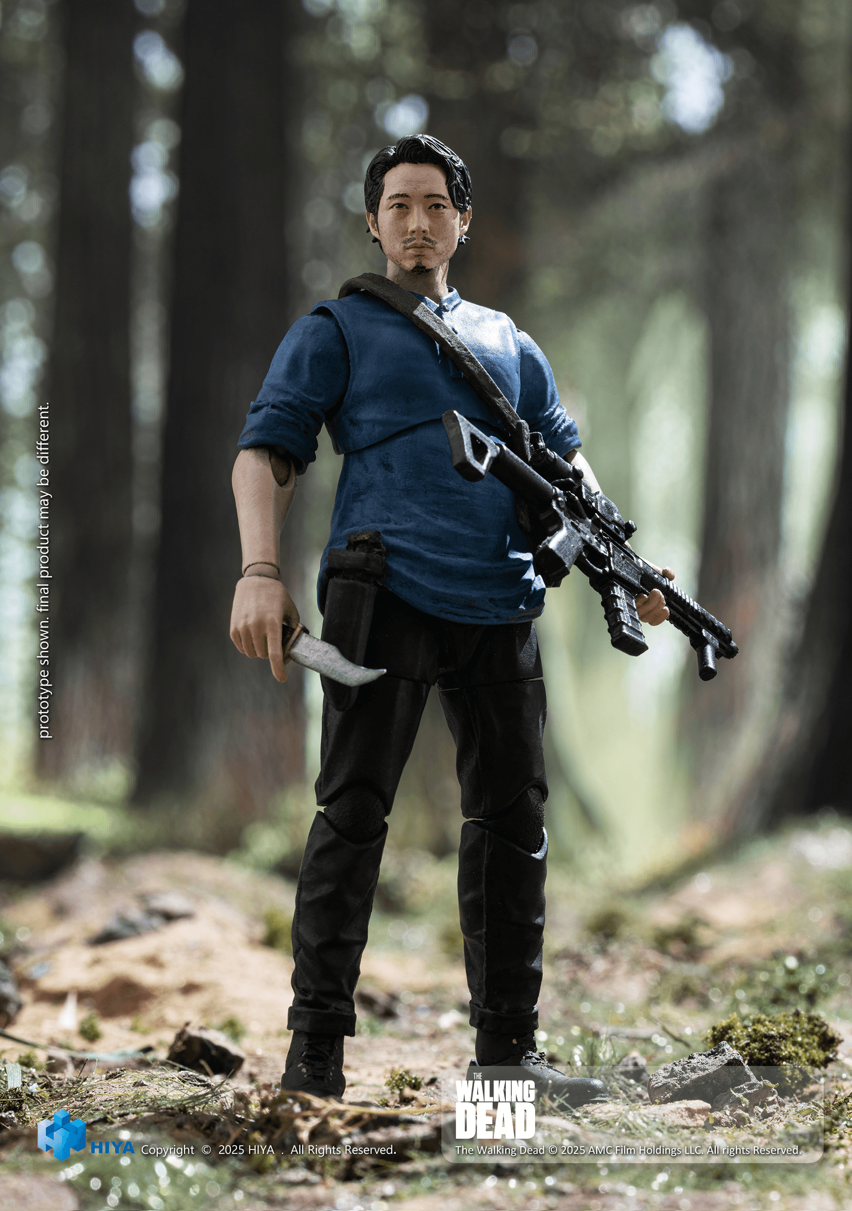 HIYA Exquisite Mini Series 1/18 Scale 4 Inch The Walking Dead Glenn Action Figure | 6957534204593
