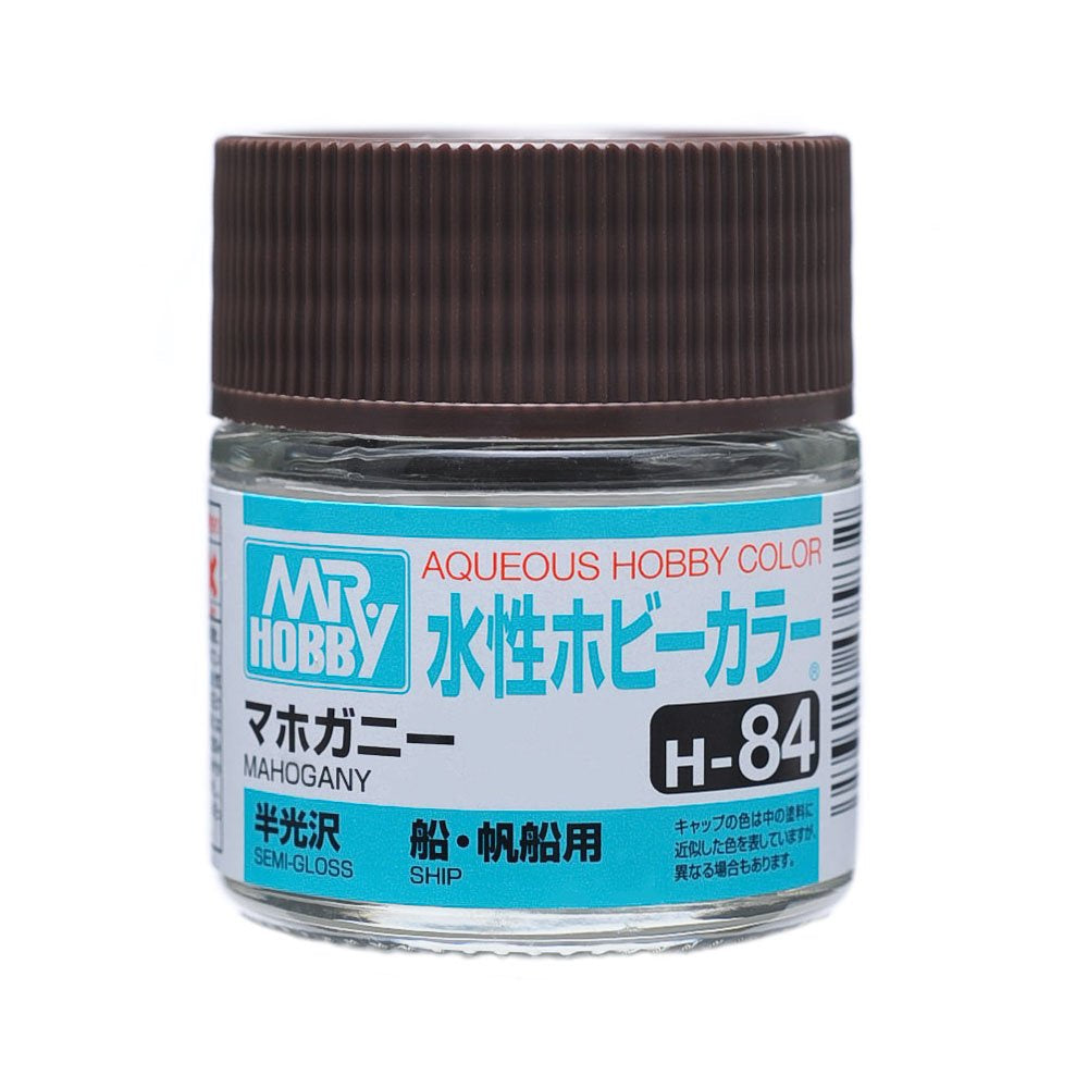 Mr Hobby AQUEOUS HOBBY COLOR - H84 SEMI-GLOSS MAHOGANY (SHIP) | 4973028739152