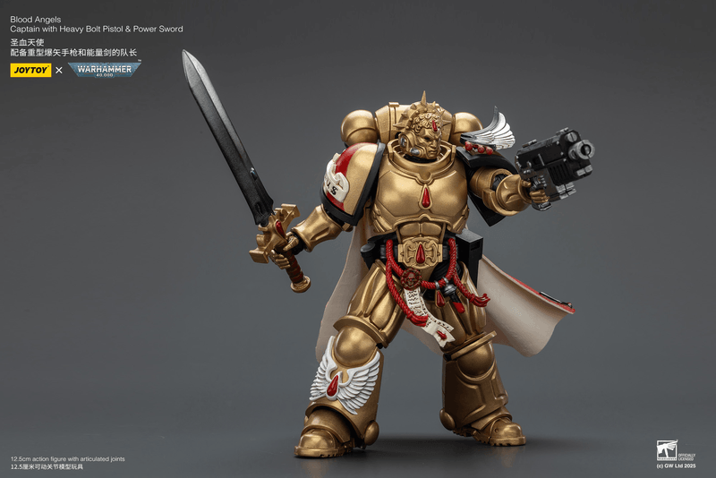 JOYTOY Blood Angels Captain with Heavy Bolt Pistol & Power Sword
