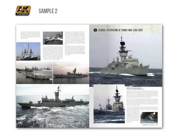 AK Interactive Modelling Full Ahead #1: Knox & Baleares Class - English | 8436535570985