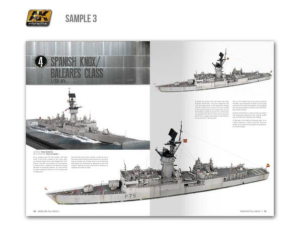 AK Interactive Modelling Full Ahead #1: Knox & Baleares Class - English | 8436535570985