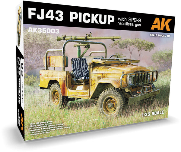 AK Interactive 1/35 FJ43 Pickup with SPG-9 Recoilless Gun Plastic Model Kit