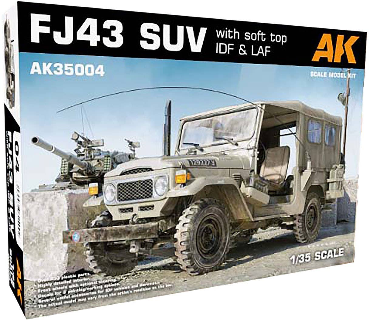 AK Interactive 1/35 FJ43 SUV with Soft top IDF & LAF | 8435568314092