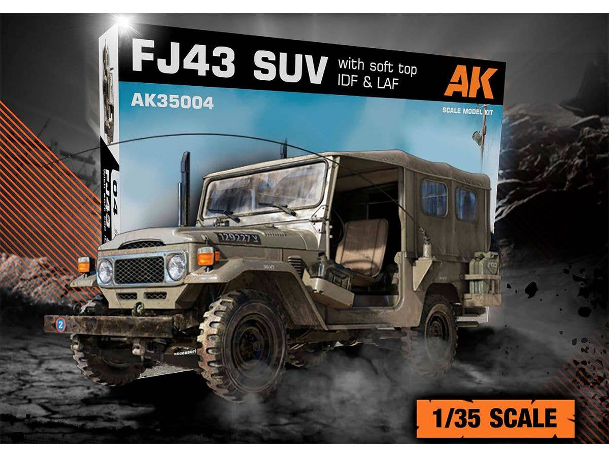 AK Interactive 1/35 FJ43 SUV with Soft top IDF & LAF | 8435568314092