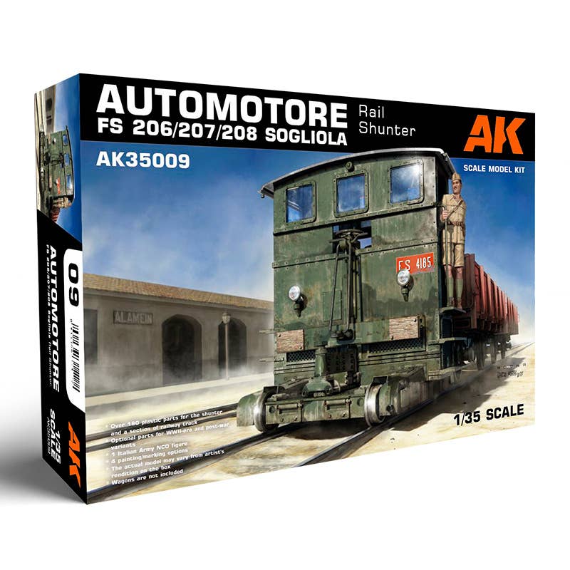 AK Interactive 1/35 Automotore FS 206/207/208 Sogliola Rail Shunter | 8435568314122