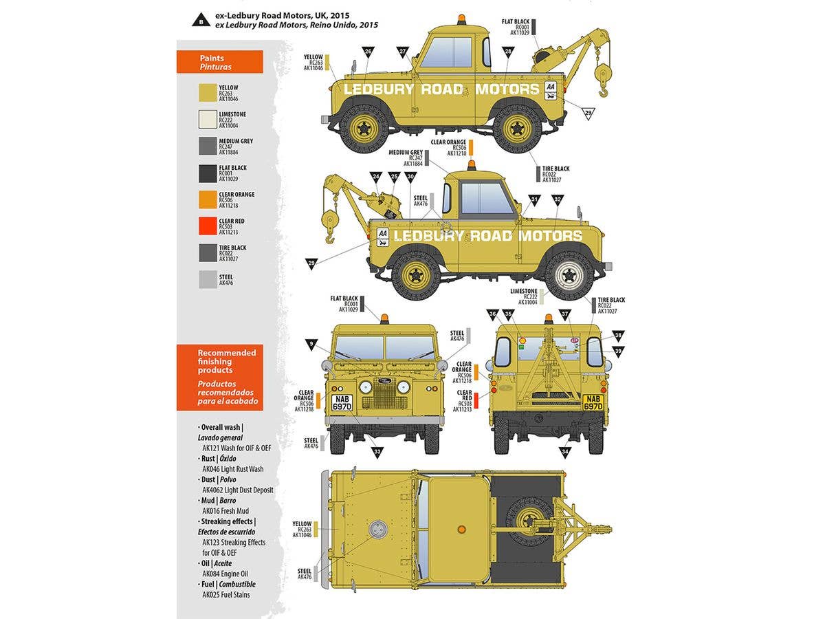 AK Interactive 1/35 Land Rover 88 Series IIA -Crane / Tow Truck | 8435568328839