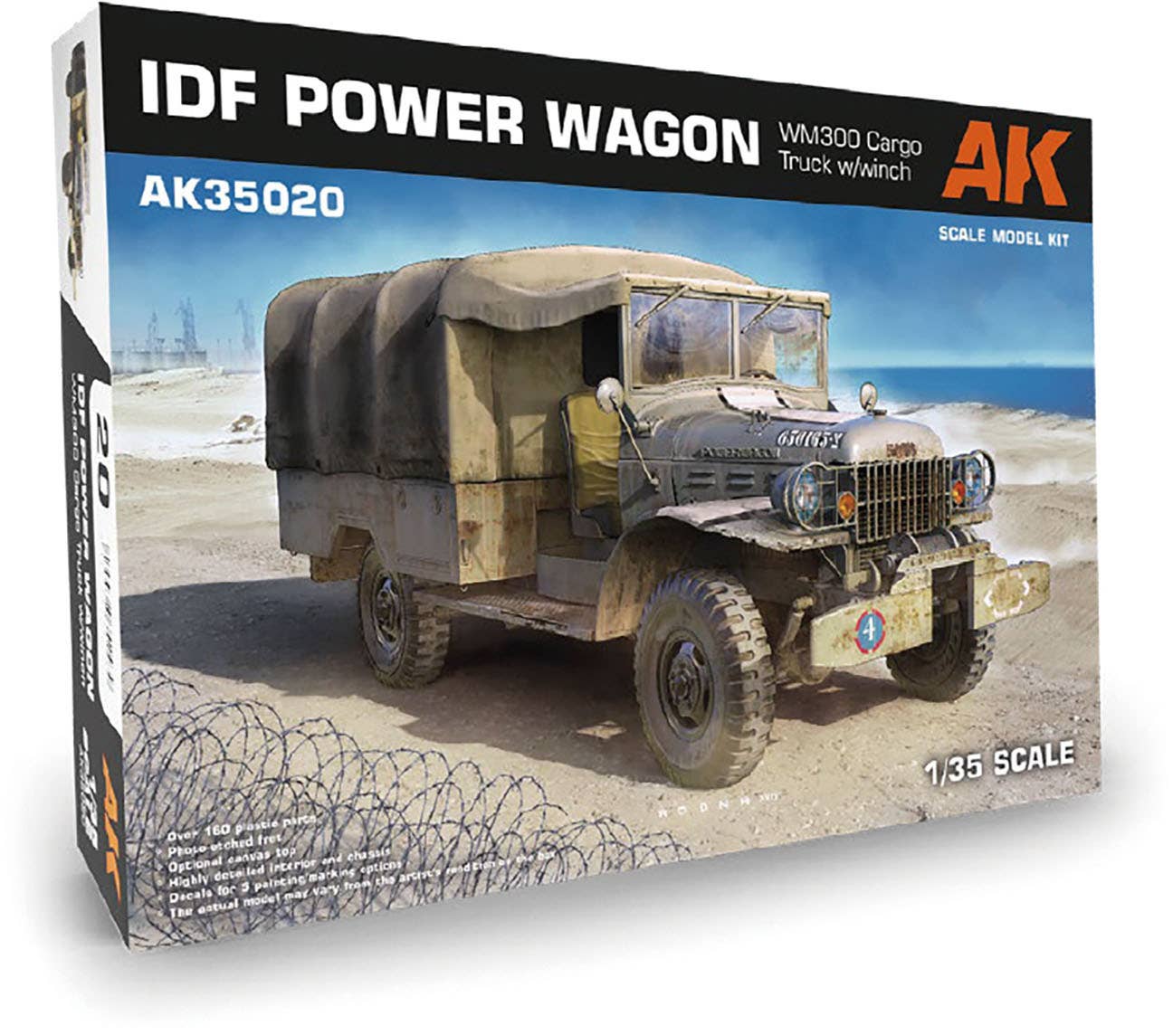 AK Interactive 1/35 IDF Power Wagon WM300 w/winch | 8435568342439