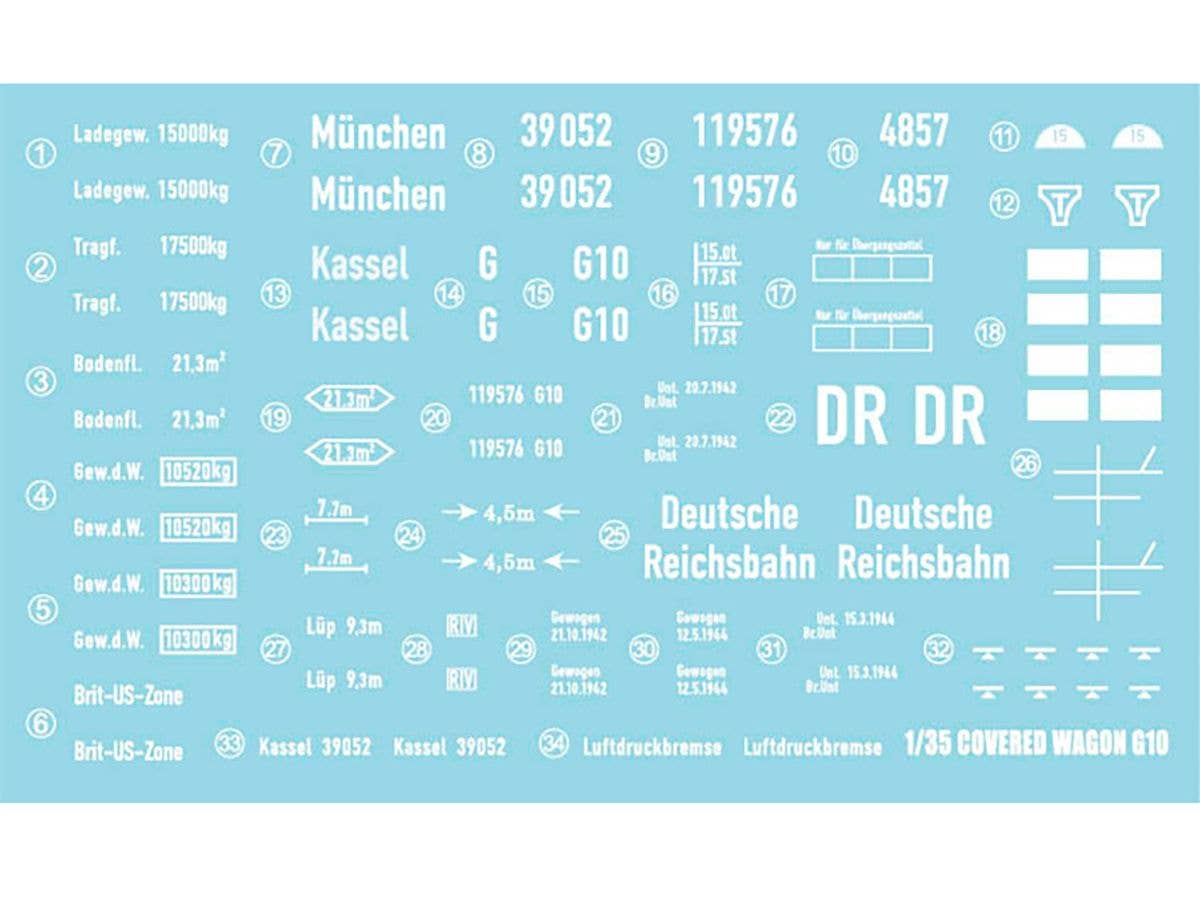 AK Interactive 1/35 German Railway Covered G10 Wagon Gedeckter Guterwagen G10 | 8435568328884