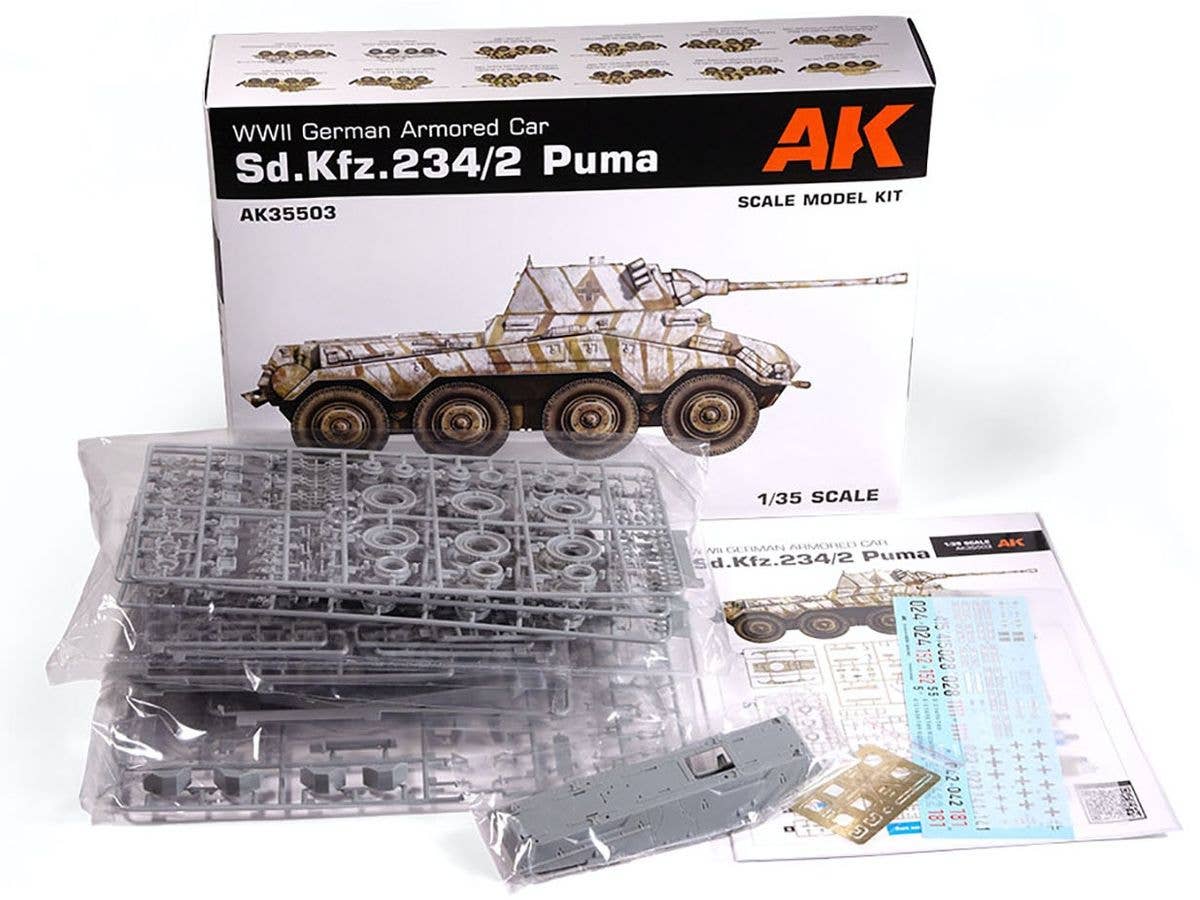 AK Interactive 1/35 SD.KFZ.234/2 PUMA Plastic Model Kit | 8435568328891
