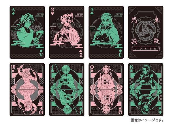 Ensky Playing Cards Demon Slayer: Kimetsu No Yaiba Black Playing Cards 'Demon Slayer' | 4970381469276