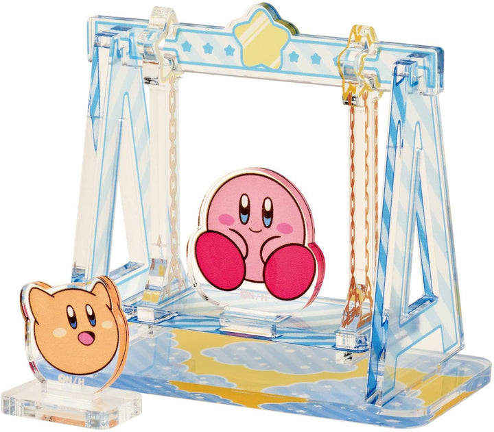 Ensky Diorama Swing (Kirby and Scarfy) Kirby Moving Acrylic Diorama Stand | 4970381476090