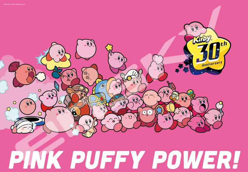 Kirby: Right Back at Ya - Kirby of the Stars - Bun - Fumu - Kine - Kirby - Wheelie - Hoshi no Kirby 30th Anniversary, Jigsaw Puzzle - 30th PINK PUFFY POWER(Ensky)