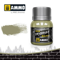 Ammo Mig Dio Drybrush Acrylic Paint 40ml - Medium Green | 8432074006060