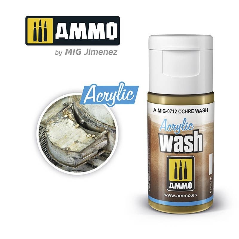 Ammo Mig Ochre Acrylic Wash | 8432074007128