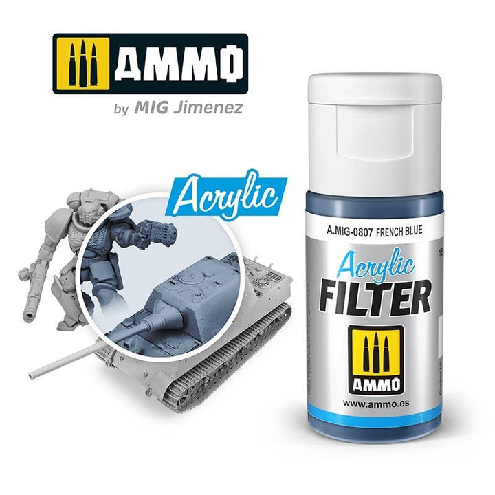 Ammo Mig French Blue Acrylic Filter | 8432074008071