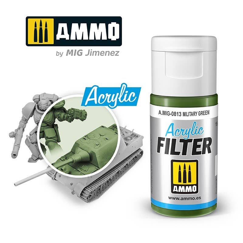 Ammo Mig Military Green Acrylic Filter