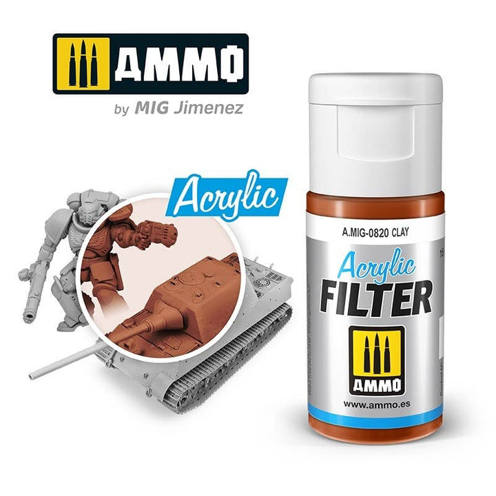 Ammo Mig Clay Acrylic Filter | 8432074008200