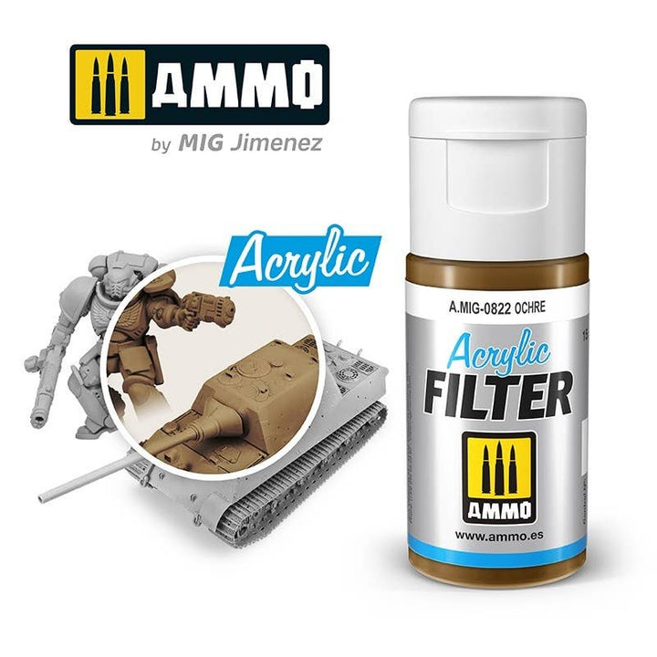 Ammo Mig Ochre Acrylic Filter | 8432074008224