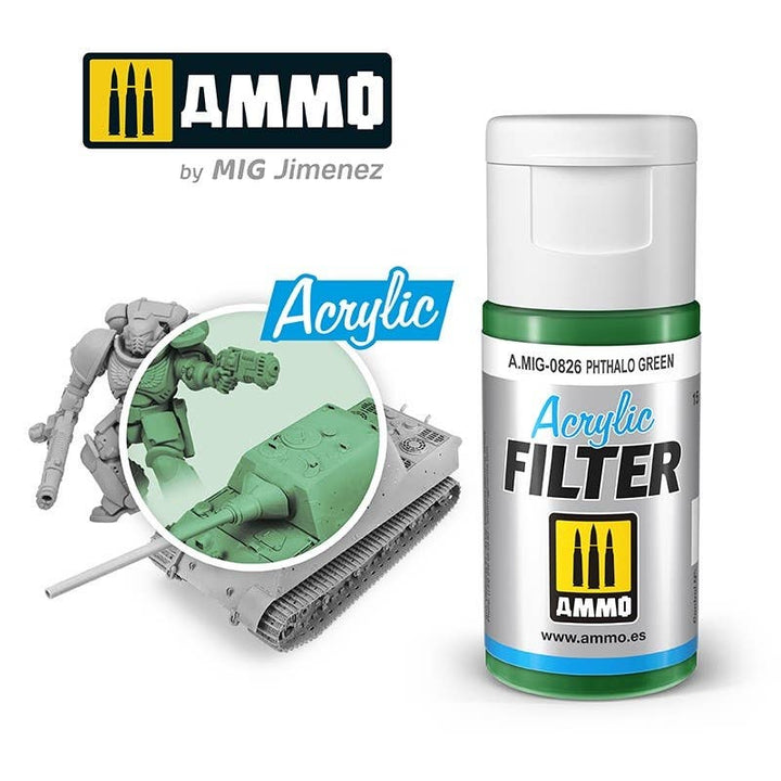 Ammo Mig Phthalo Green Acrylic Filter | 8432074008262