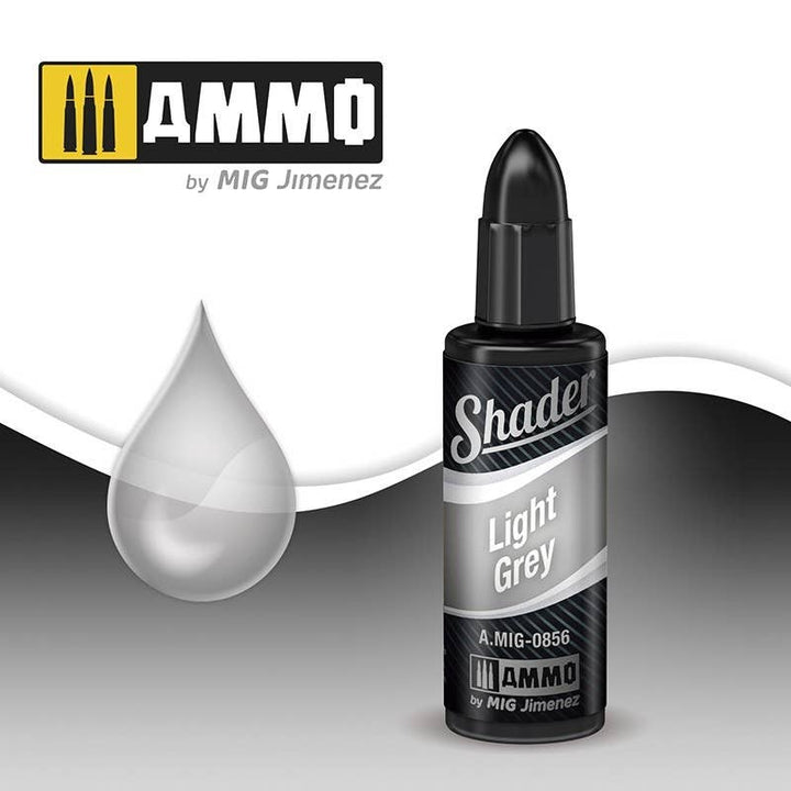 Ammo Mig Acrylic Shader 10ml - Light Grey Shader | 8432074008569