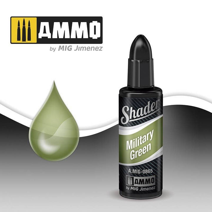 Ammo Mig Acrylic Shader 10ml - Military Green Shader | 8432074008651