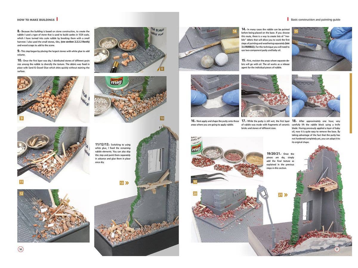 Ammo Mig How to Make Buildings - Basic Construction (English) | 8432074061359