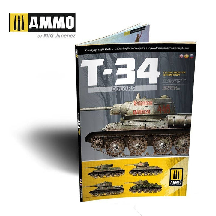 Ammo Mig T-34 Colors: T-34 Tank Camouflage Patterns in WWII - Camouflage Profile Guide (Multilingual) | 8432074061458