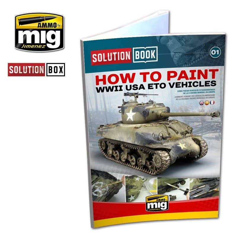 Ammo Mig How to Paint WWII USA ETO Vehicles - Solution Book (Multilingual) | 8432074065005