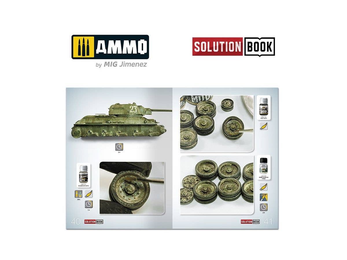 Ammo Mig How To Paint 4Bo Russian Green Vehicles Solution Book | 8432074066002