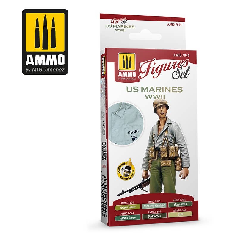 Ammo Mig US Marines WWII Figures Paint Set | 8432074070443