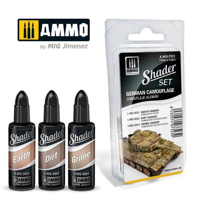 Ammo Mig Acrylic Shader Set - German Camouflage | 8432074073239
