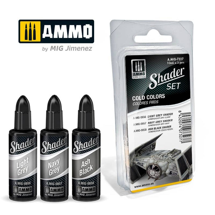 Ammo Mig Acrylic Shader Set - Cold Colors | 8432074073277