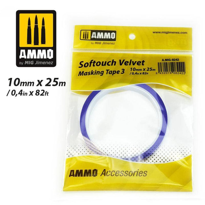 Ammo Mig Softouch Velvet Masking Tape #3 (10mm x 25m) | 8432074082422