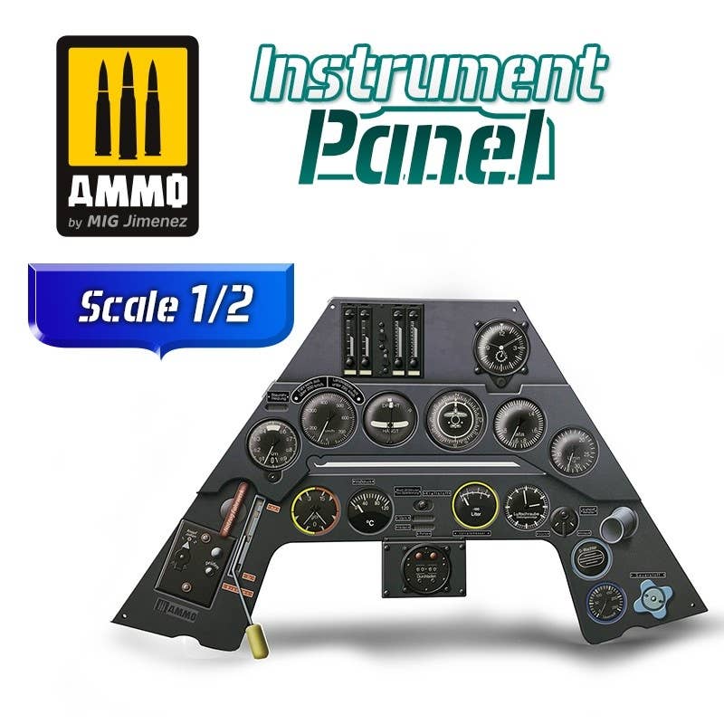Ammo Mig Focke Wulf Fw 190 A3 - Instrument Panel 1/2 Scale 2D Print On MDF | 8432074082835