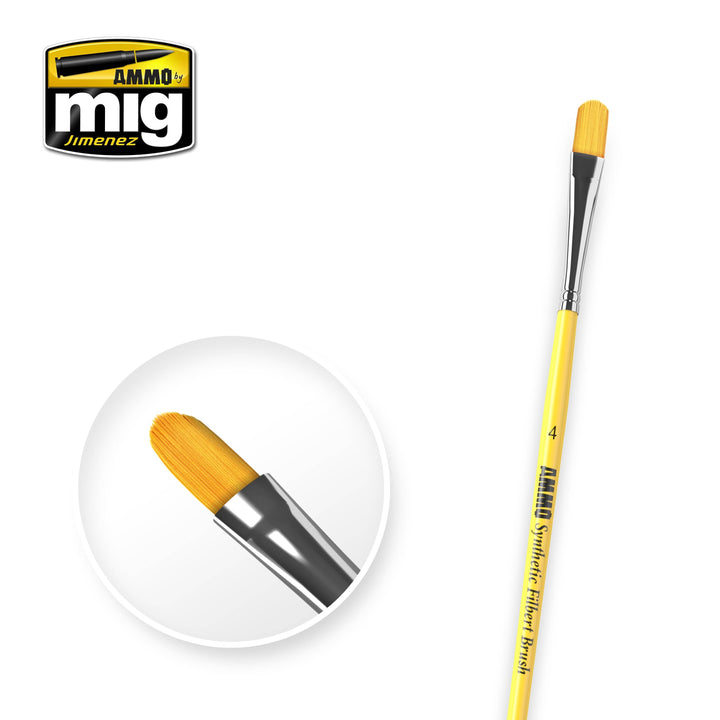 Ammo Mig Synthetic Filbert Brush, 4 | 8432074085959