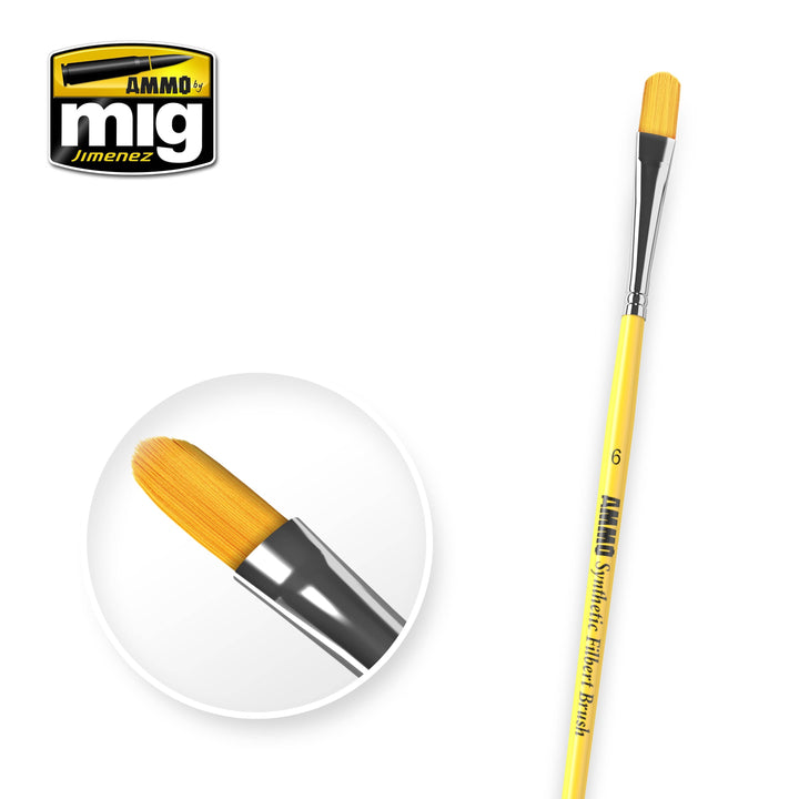 Ammo Mig Synthetic Filbert Brush, 6 | 8432074085966