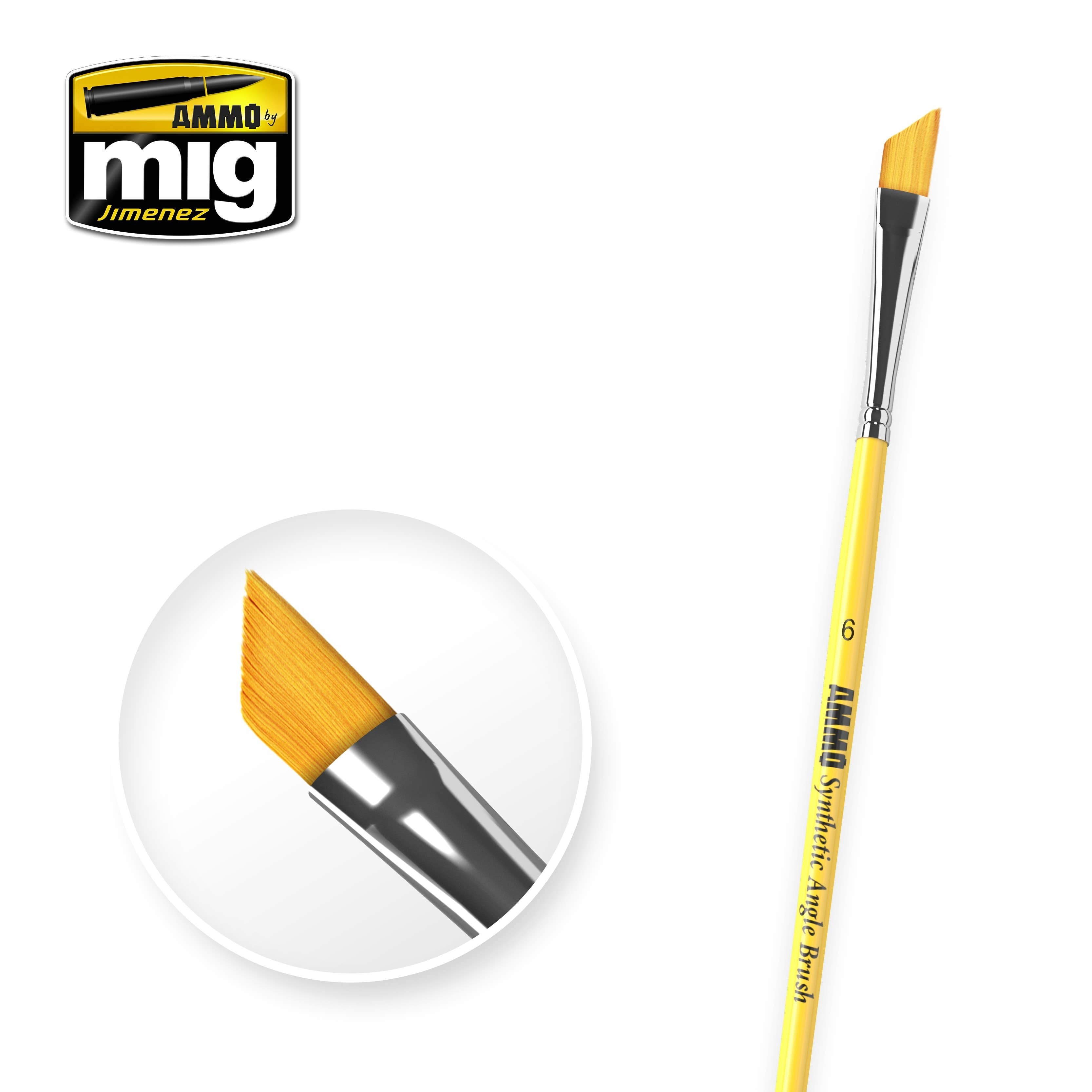Ammo Mig Synthetic Angle Brush, 6 | 8432074086079
