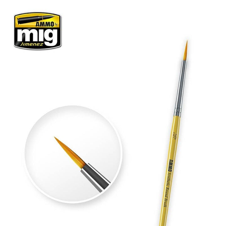 Ammo Mig Synthetic Round Brush, 2/0 | 8432074086123