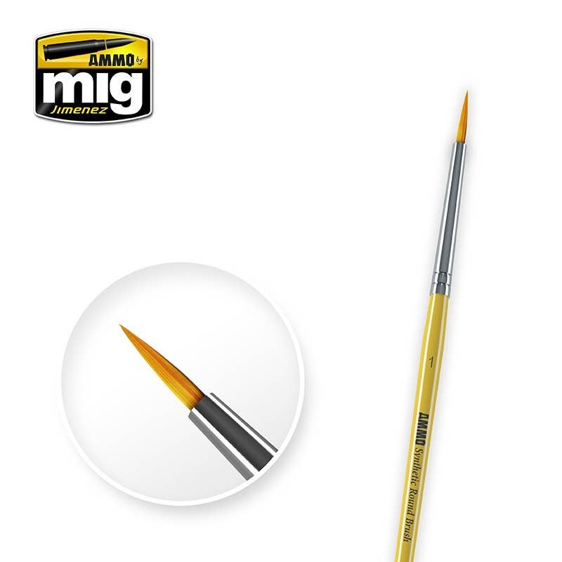 Ammo Mig Synthetic Round Brush, 1 | 8432074086130