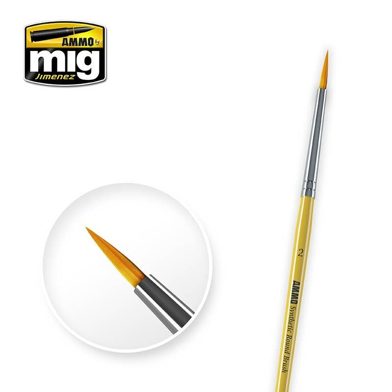 Ammo Mig Synthetic Round Brush, 2 | 8432074086147